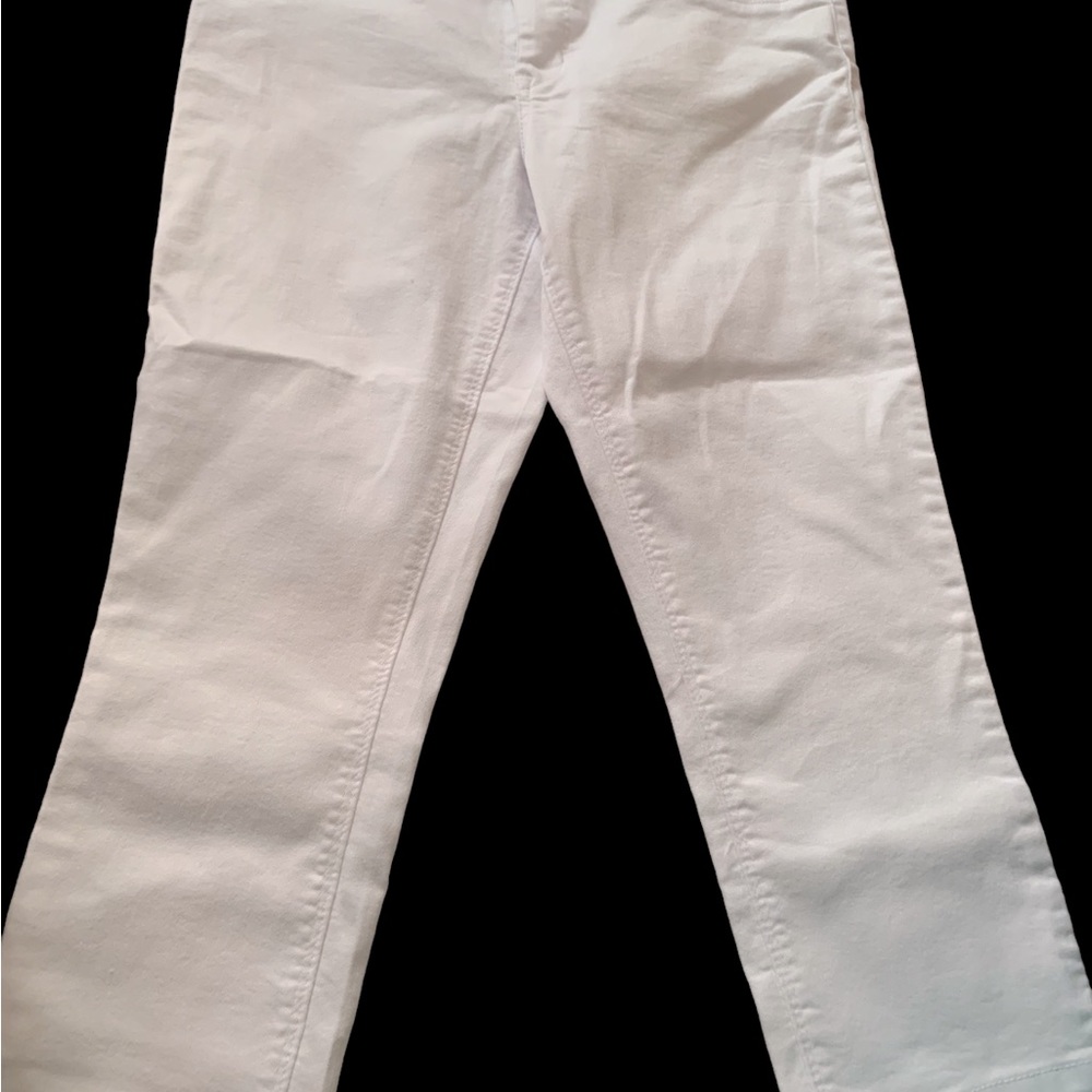 1822 Denim White Ankle Crop Jeans